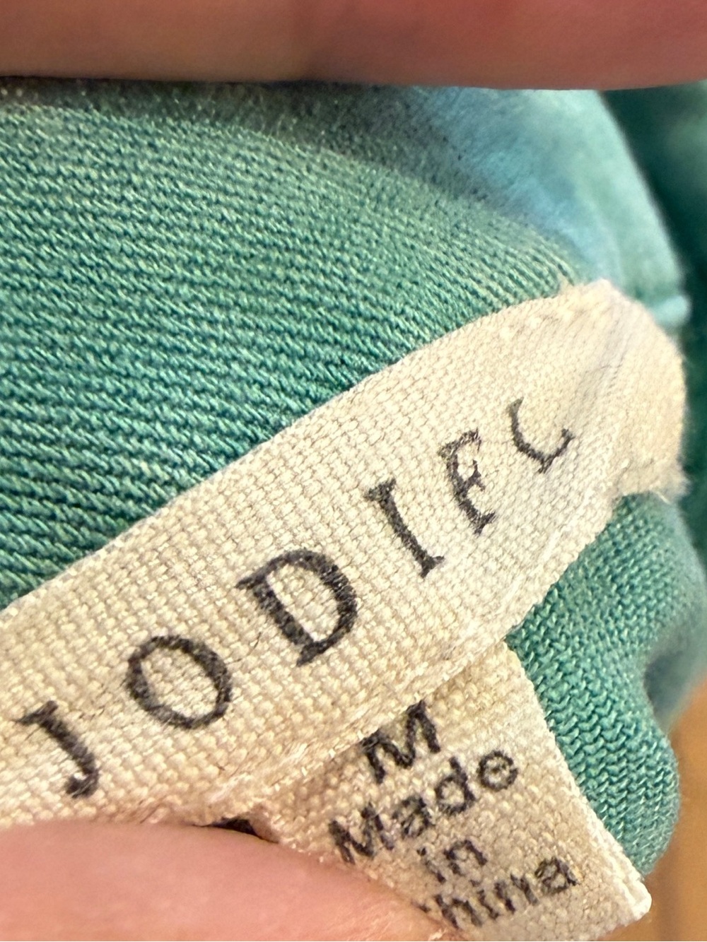 JODIFL Faded Wash Green Button-Down Tiered Mini Dress MEDIUM - Picture 4 of 6